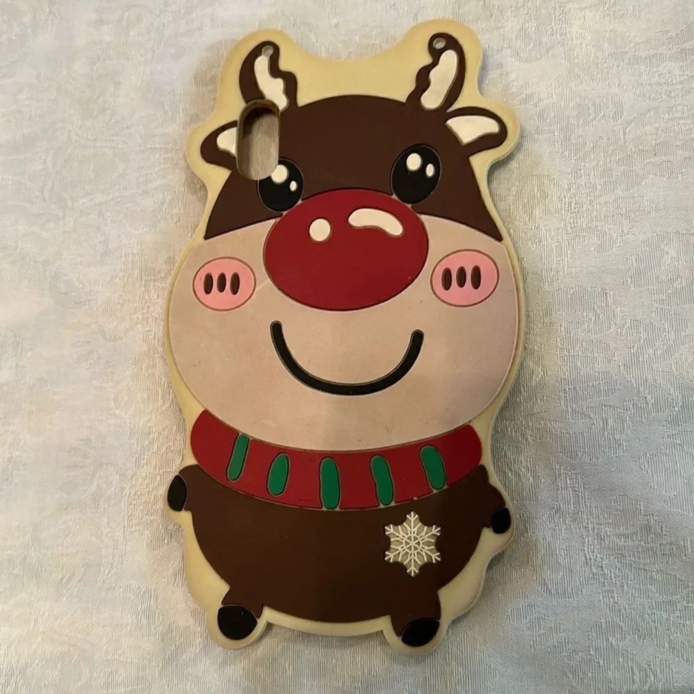 IPhone X Plus Case Rudolf Reindeer Silicon